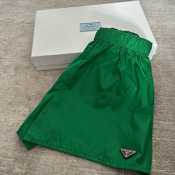 Prada Pants - Prada Nylon Shorts in Green Size 40